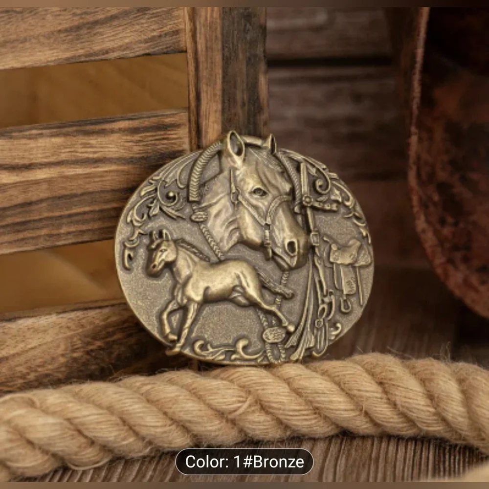 New Horse and Foal Belt Buckle, T3MISB7F